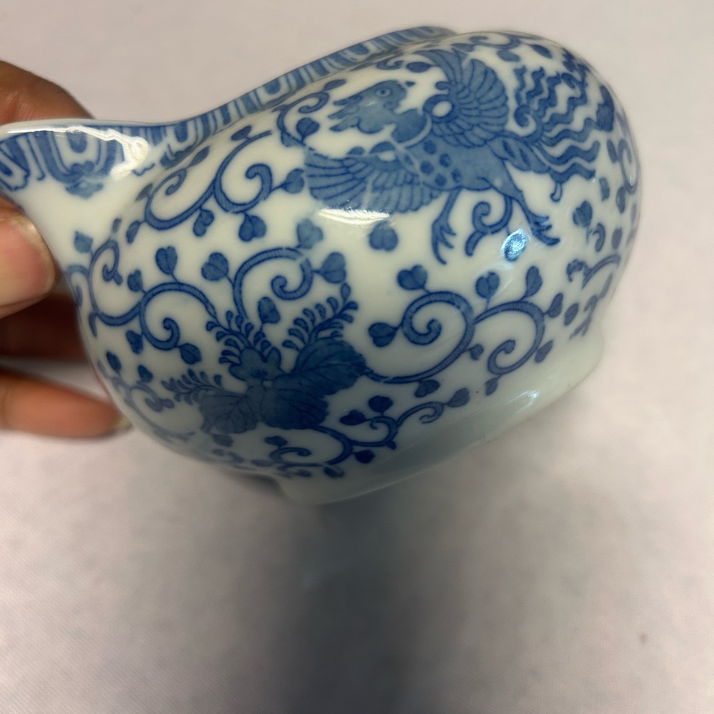 Blue and White Ceramic Decorative Accent